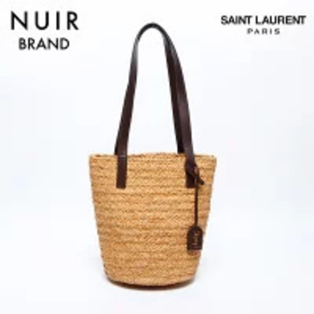 Yves Saint Laurent basket bag handbag brown